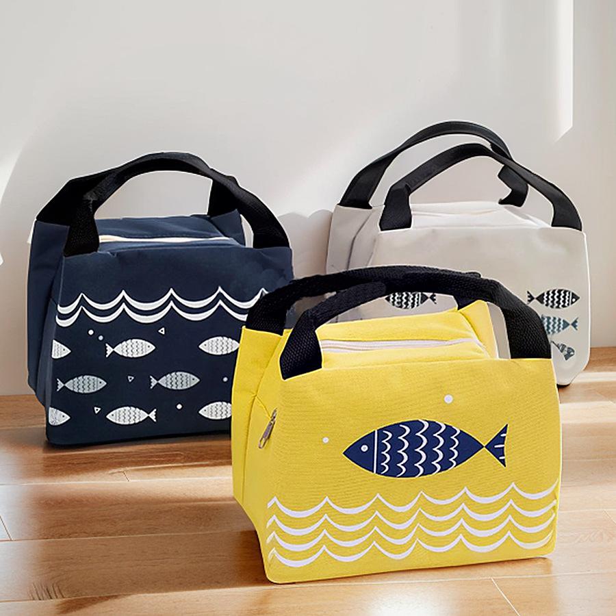 Cartoon Children's Lunch Bag Thermal Insulation Aluminum Film High Quality Waterproof Oxford Cloth Portable Lunch Bags Tote New