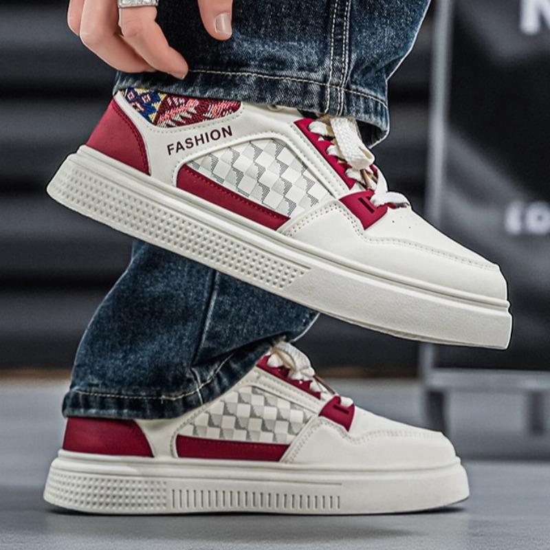 Men Soft Sole Breathable Skate Board Shoes, Student Daily Casual Athletic Sneakers