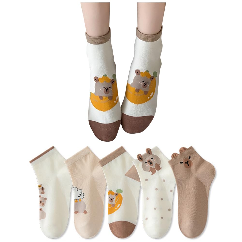 FASELE Stylish Crew Ankle Soft Cotton Socks for Sports and Everyday All Set Women's Socks, Socks, Cute, Breathable, Wear, Spring, Summer, Fall,