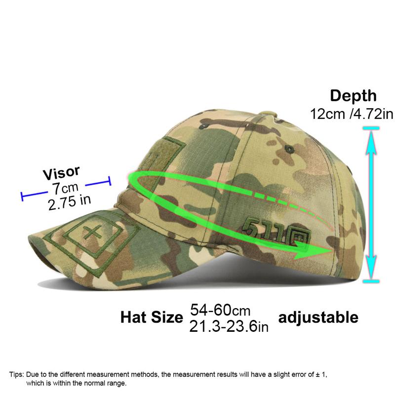 Men's Tactical Baseball Cap Outdoor Camouflage Cotton Hat Truck Driver Summer Sun Hat