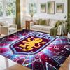 Aston Villa Football Design Crystal Velvet Rug Soft Decorative Mat for Bedroom Entrance