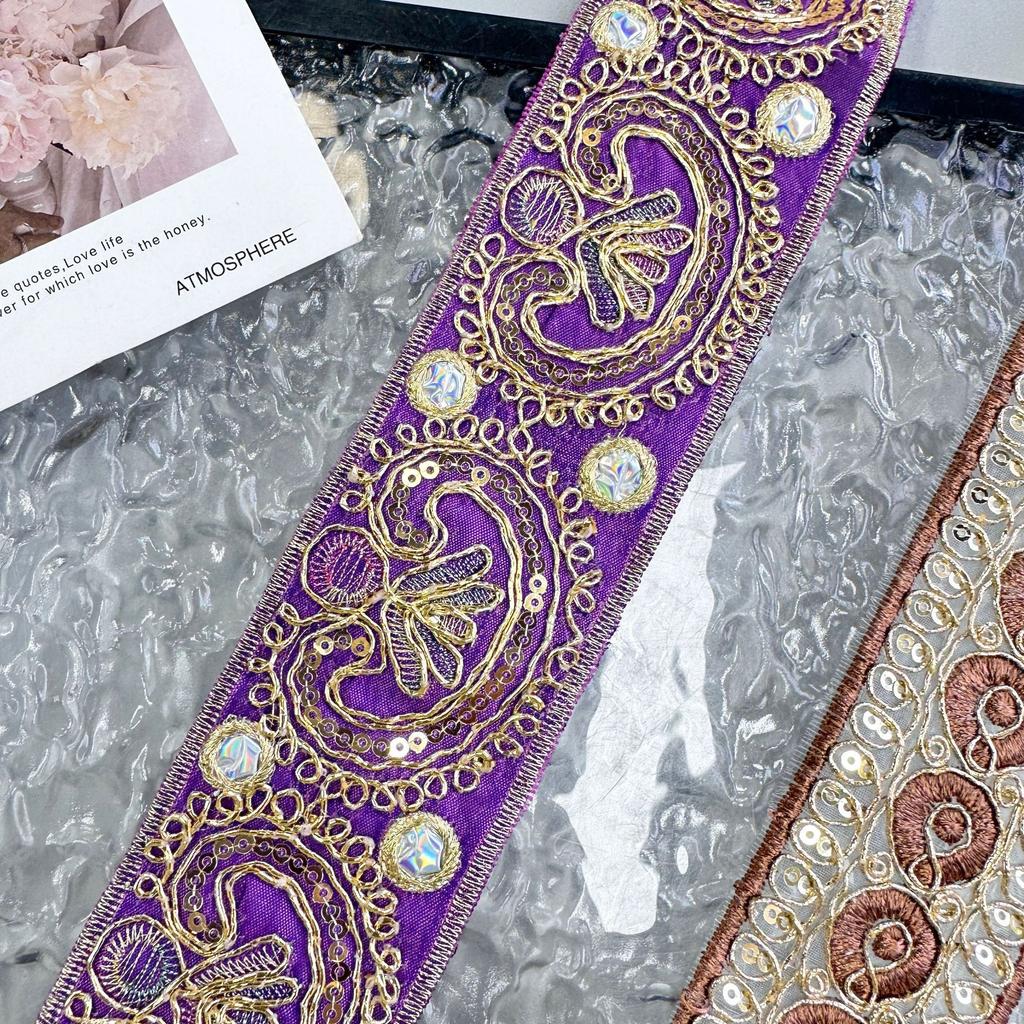 Exotic Bead Strand Embroidery Barcode Clothing Skirt Luggage Decoration Bohemian Lace Accessories