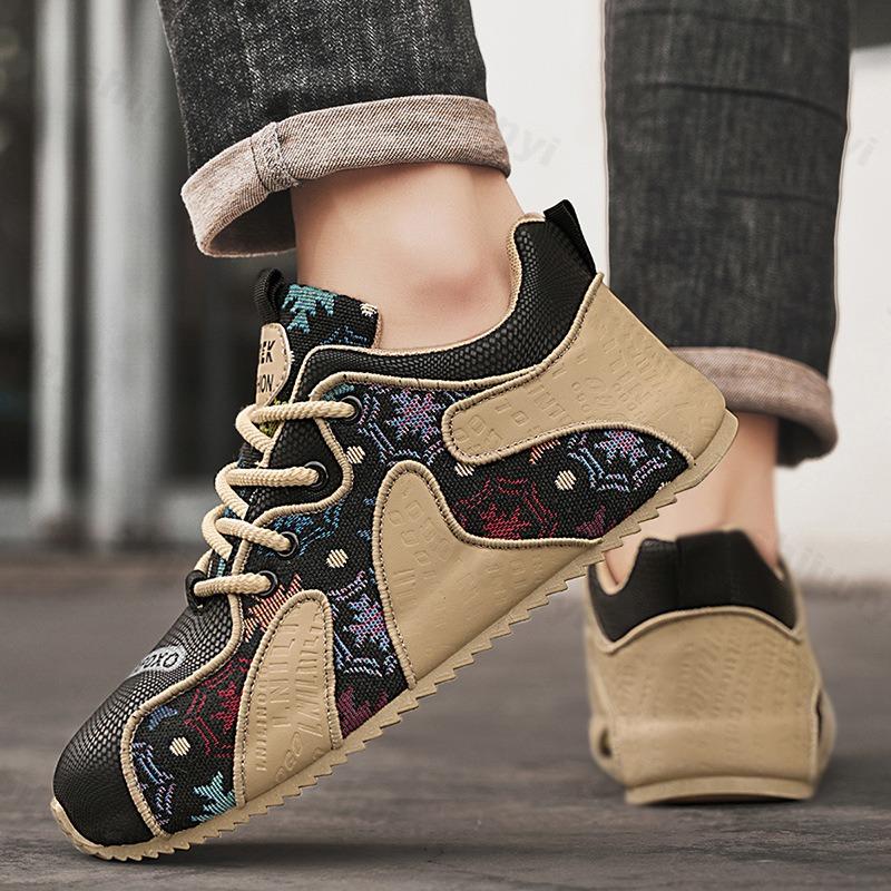 Mens Shoes Casual Sneakers 2025 Spring New Fashion Laced Up Anti-slip Wear-resistant Comfortable Outdoor Sports Shoes Zapatillas