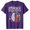 Embrace Neurodiversity Autism Awareness ASD Unisex Women Kids TShirt Aesthetic Clothes Graphic Tee Casual Tops Gifts Short Sleeve