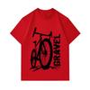 Men's 100% Cotton Crew Neck Short Sleeve T-Shirt, Vintage Gravel Bike Printed Casual Tee, Comfortable Breathable Daily Wear Top For Bicycle Cycling En