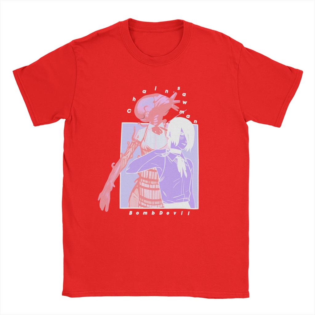 Chainsaws man Rezes Cotton T Shirt For Men Beach  Vintage T Shirts Comfortable Harajuku Tee Shirt Oversized Cheap Tops