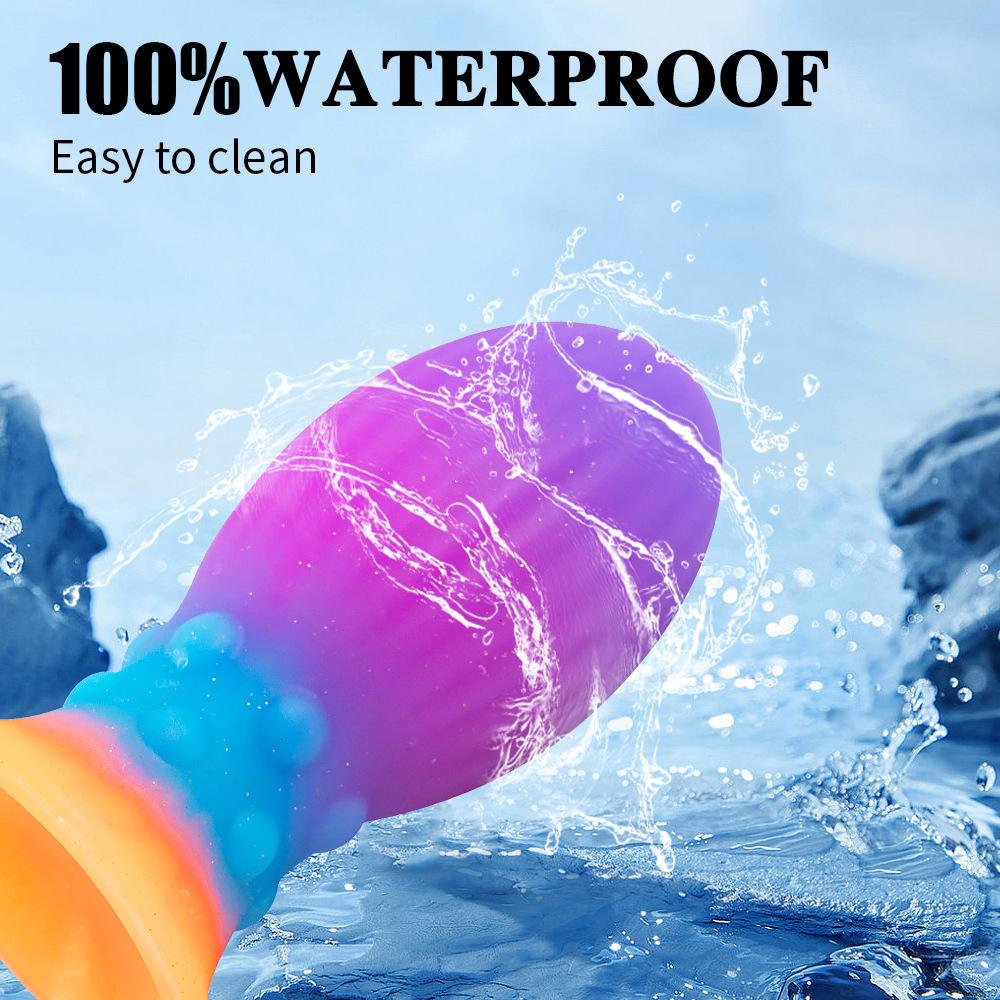 Irregular Anal Plug Super Thick and Colorful Luminous Anus Penis Liquid Silicone Masturbator  Soft Male and Female Sexual Products