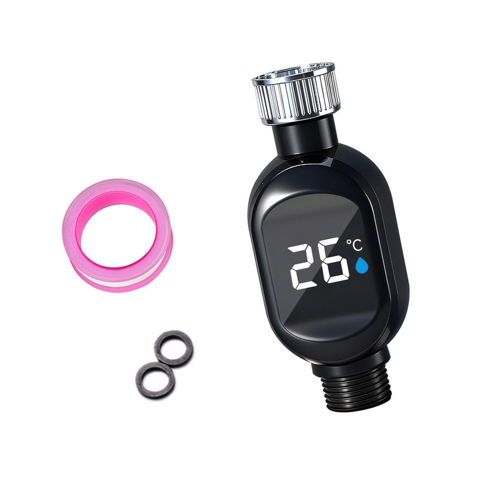 Universal Shower Temperature Gauges LED Digital Readout Touch Sensitive Control Color Coded Safety Alerts