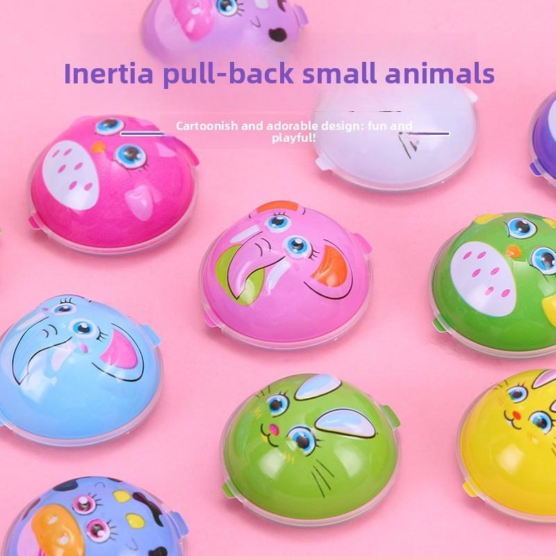 Cartoon Rabbit Chick Plastic Semi Circle Mini Animal Car Toy Parent Play Child