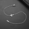 Teamer Embossed Cross Pendant Bracelet Stainless Steel Gold Color For Women Girls Fashion Romantic Vintage Jewelry Gift