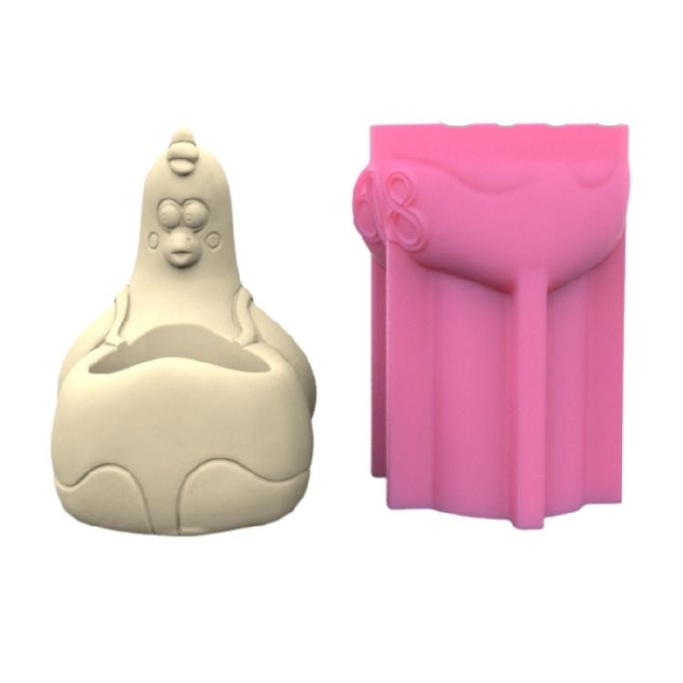 

Silicone Molds Resin Casting Mold Home Decorations Cute Hen Candle Cup Mold DIY 1