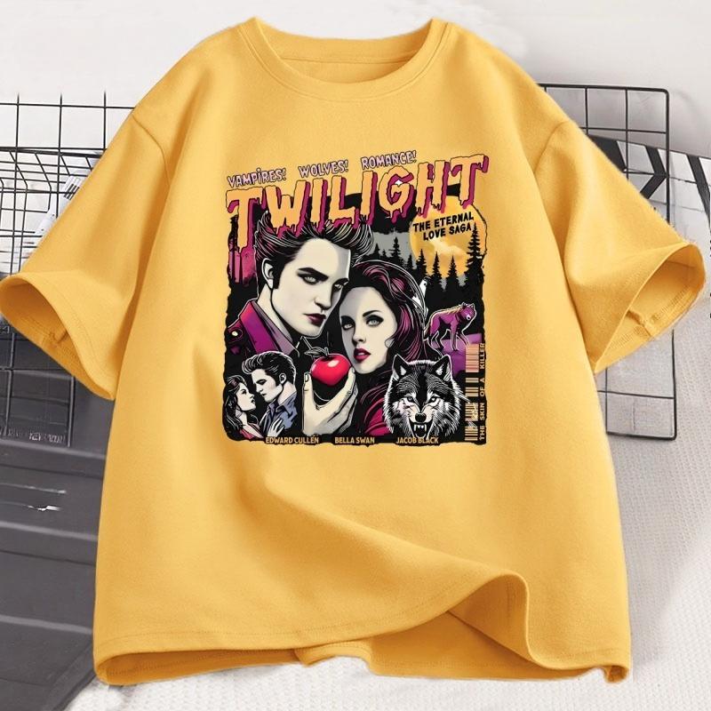 

Vintage Twilight Printed T Shirt Book Lover Twilight Saga Comic Tshirt Retro Vampires RoUnisexce Tshirt Casual Short Sleeve Tees 4XL