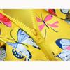 Fall Girls Butterfly Print Waist Jacket Girls Double Layer Hooded Zipper Shirt Fashion Windbreaker Jacket