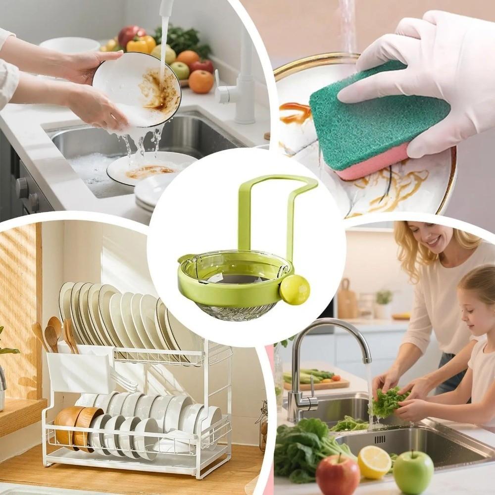 With Hook Sink Drain Basket Automatic Dumping Sink Organizer Sink Food Strainer  Kitchen