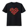 Strawberry Heart Vintage T Shirt Vintage Washed Graphic Streetwear Comfortable Slightly Stretch