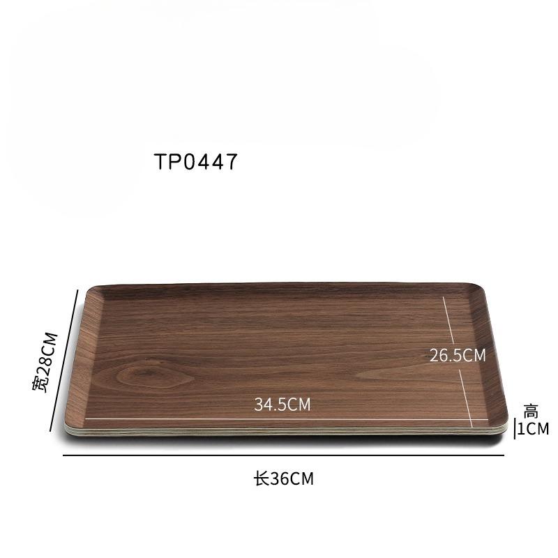 Black Walnut Tray Rectangular Solid Wood Cake Bread Tray Afternoon Tea Coffee Snacks Storage Tray Kitchen Accessories