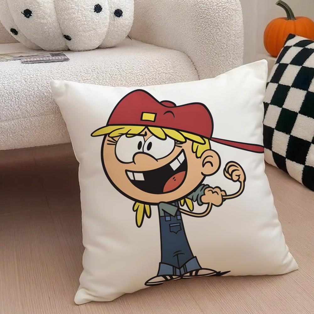 A fun TThe Loud House Cushion Cover Throw Pillow Cover Hidden Button Durable Polyester Chair Cushion