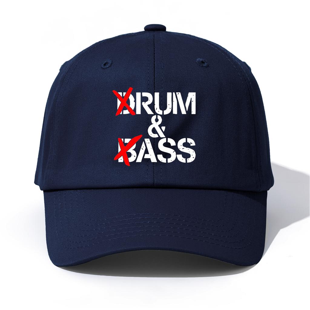 1pc Drum&Bass Print Baseball Cap for Adults, Minimalist Retro Style Casual Soft Adjustable Dad Hat, Perfect As Gift