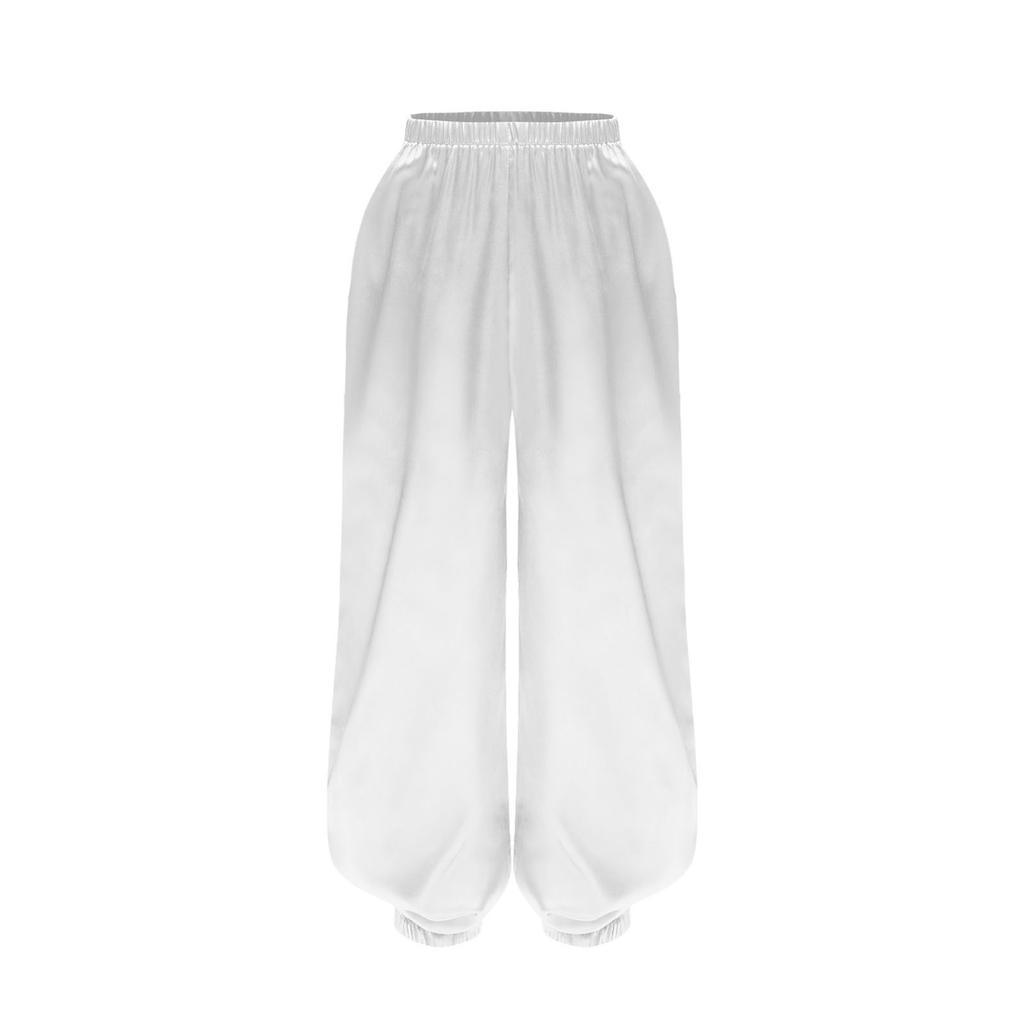 Uniforme Unisex Arti Marziali Kung Fu Tai Chi Wing Chun Completo Vita Elastica Pantaloni Lisci