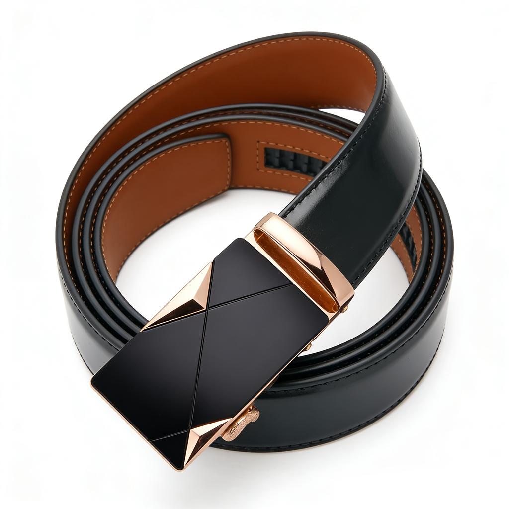 Male Automatic Buckle Belt Fashion Metal Alloy Waistband Genune Leather Luxury Belts for Men Business Luxury Designer Waist Belt