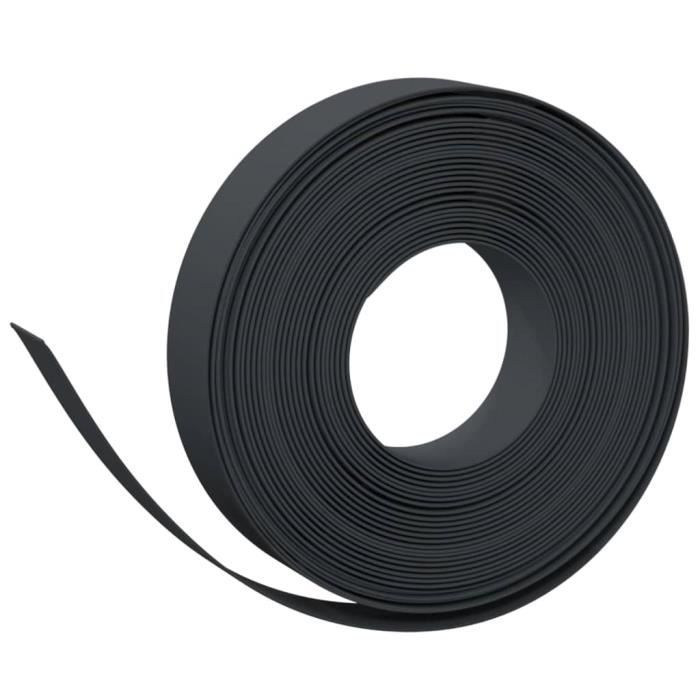 VidaXL Garden Edging 5 Pcs Black 10 M 10 Cm Polyethylene 3155435