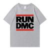 RUN DMC Grafikdruck Rundhals Oversized T-Shirt Streetwear 100% Baumwolle Herren Damen Kurzarm T-Shirts Beliebte Unisex Oberteile