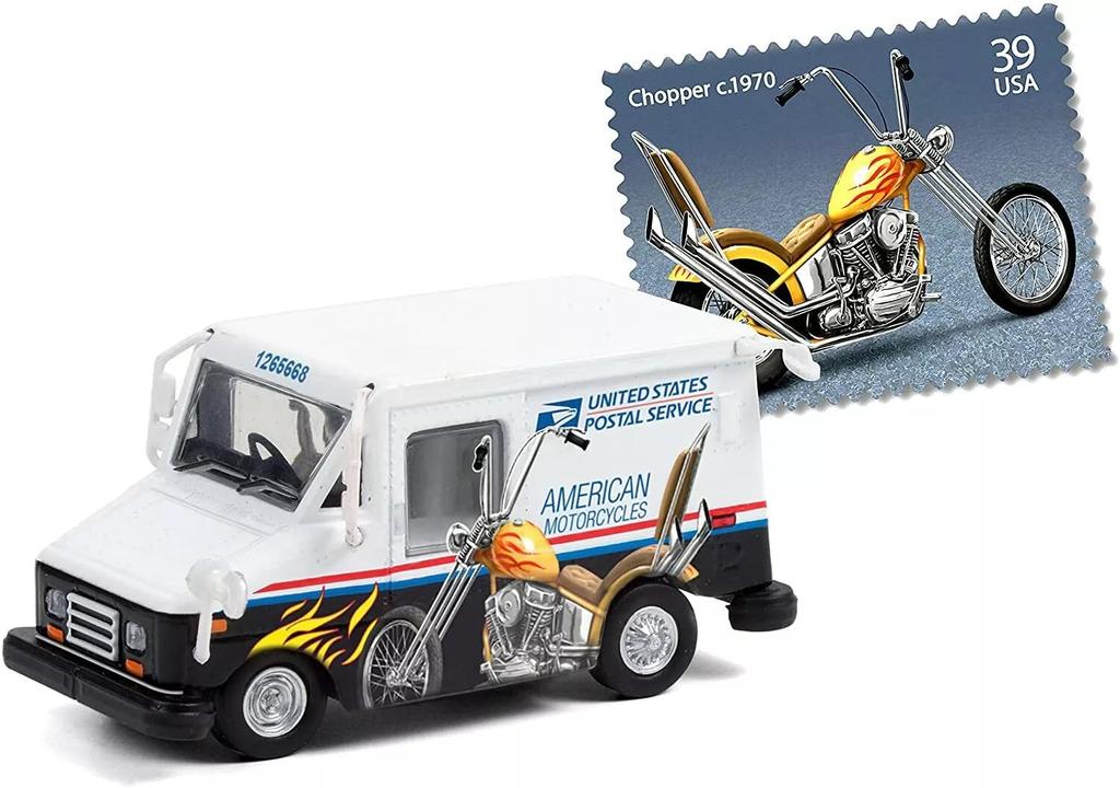 Greenlight US Postal Delivery Van USPS Greenlight Long Life Postal Delivery Vehicle American Motorcycles Collectables Stamps 1/64 [Product]