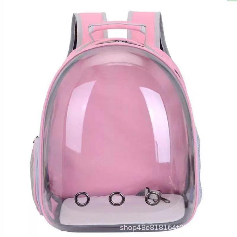 Atmungsaktiver Transparenter Katzen- & Hundetransportrucksack - Handgehaltenes Weltraumkapsel-Design