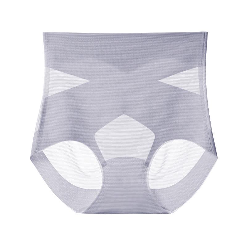 Women's Plus Size Seamless High-Waisted Tummy Control Butt-Lifting Breathable Mulberry Ice Silk Panties