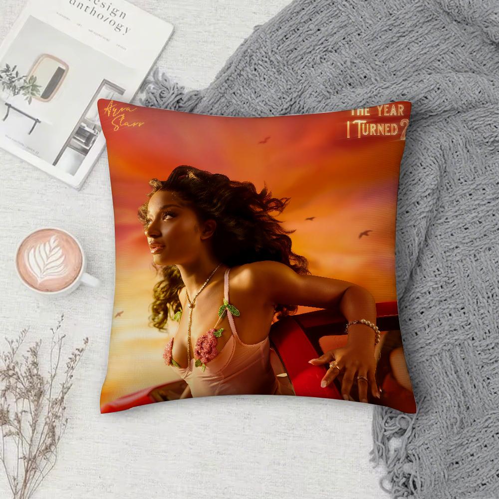 SInger AAyra SStarr Pillow Case Square DoubleSided Printing Sofa Cushion Cover Pillowcase Bedroom Bedside