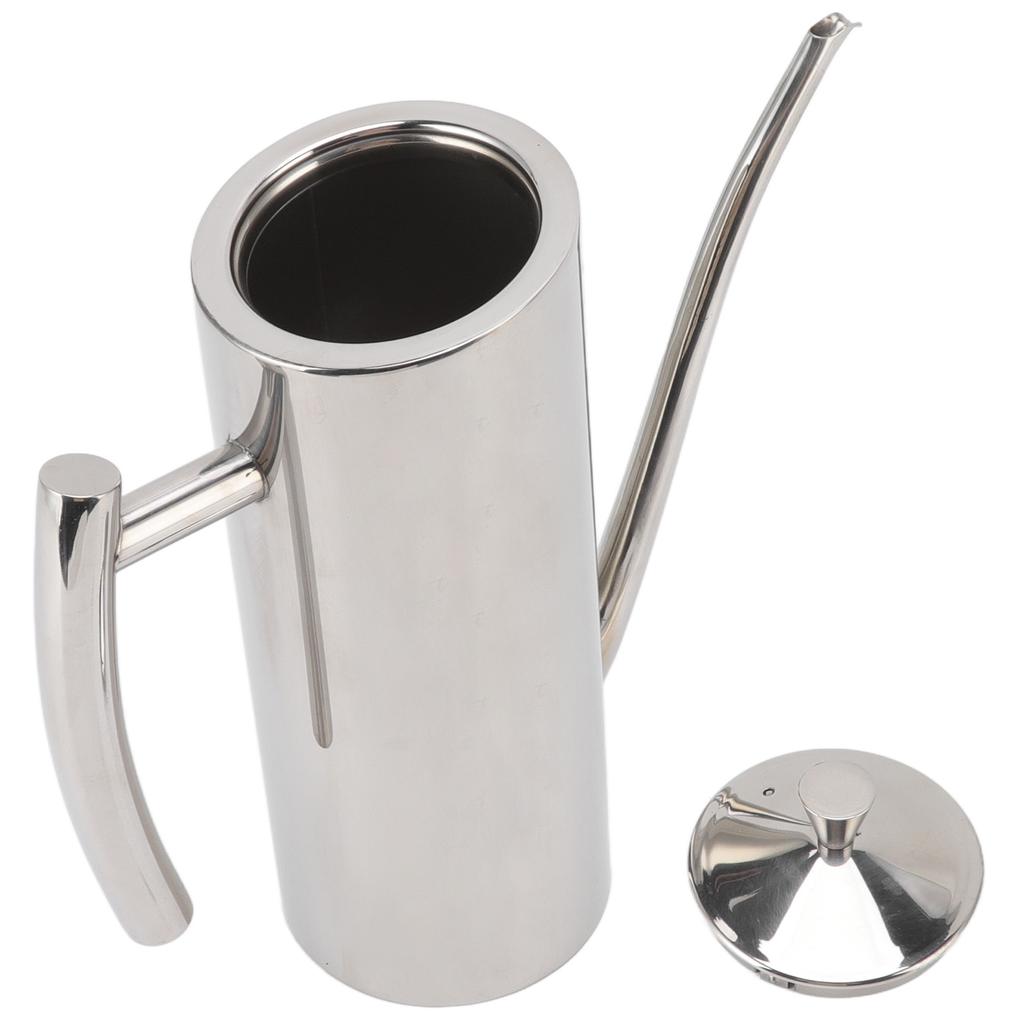 Oil Dispenser Bottle Stainless Steel Mirror Appearance Curved Handles Ergonomic Grip Drip Free Oil