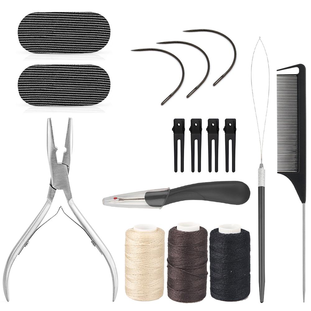 

Набор плоскогубцев для наращивания волос, набор инструментов для наращивания шитья, полиэфирная нить, вспарыватель швов, петля для укладки волос, расческа для хвоста