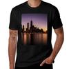 Chicago Lights On Michigan Lake T-Shirt Plus Size Summer Short Sleeve T-Shirt