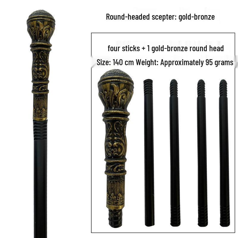 Snake Head Halloween Scepter: Adult & Kids Cosplay Magician Witch Pharaoh Wand