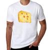 Cheese Pattern White Tshirt Lightweight Cooling Short Sleeve Tee