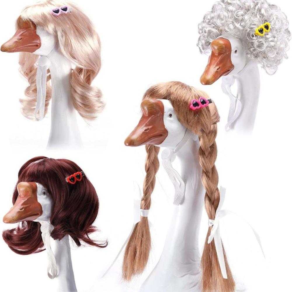 Porch Goose Outfit Gooses Hairpiece Photography Gooses Headwears Fun Pet Wigs  Goosey Decoration