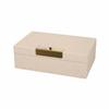 Faux Leather Jewelry Box Multi-Purpose Modern Trinket Case Stylish Design
