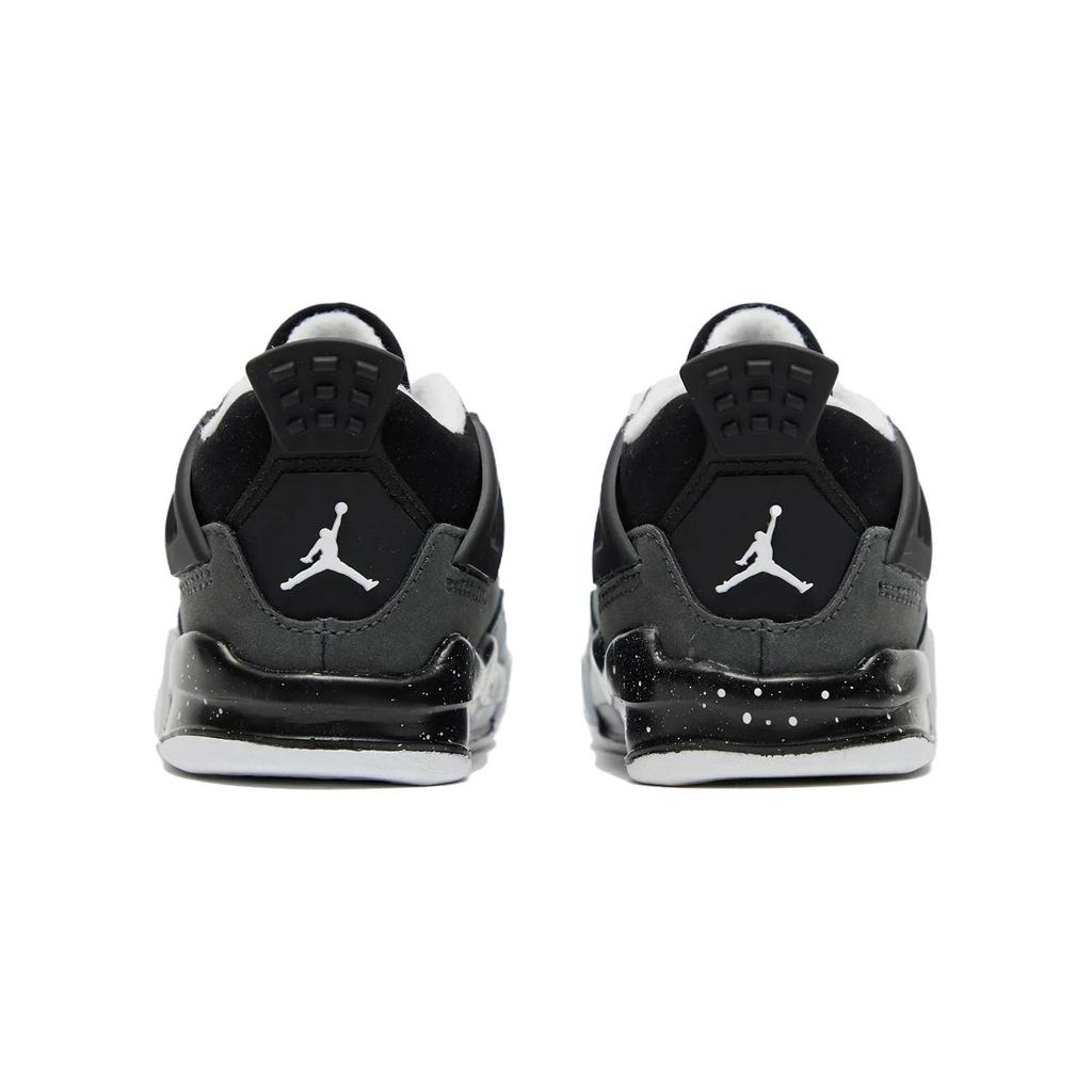 Air Jordan 4 Retro TD Fear 2024 Baby Sneakers Black White Anthracite FV4538-002
