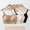 Seamless Fixed Cup Gathered and Brushed Liquid Foundation Small and Comfortable Invisible Beautiful Back Underwear Big Breasts