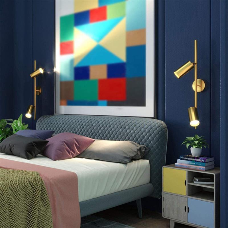 Modern Gold Multi-Head Spotlight Wall Lamp for Bars, Restaurants, and Cloakrooms