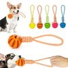 Leash Dog Toy Rubber Leaky Ball Pet Products Grinding Teeth Cleaning Teeth Bite Resistant Large, Small Dog Interactive Toy