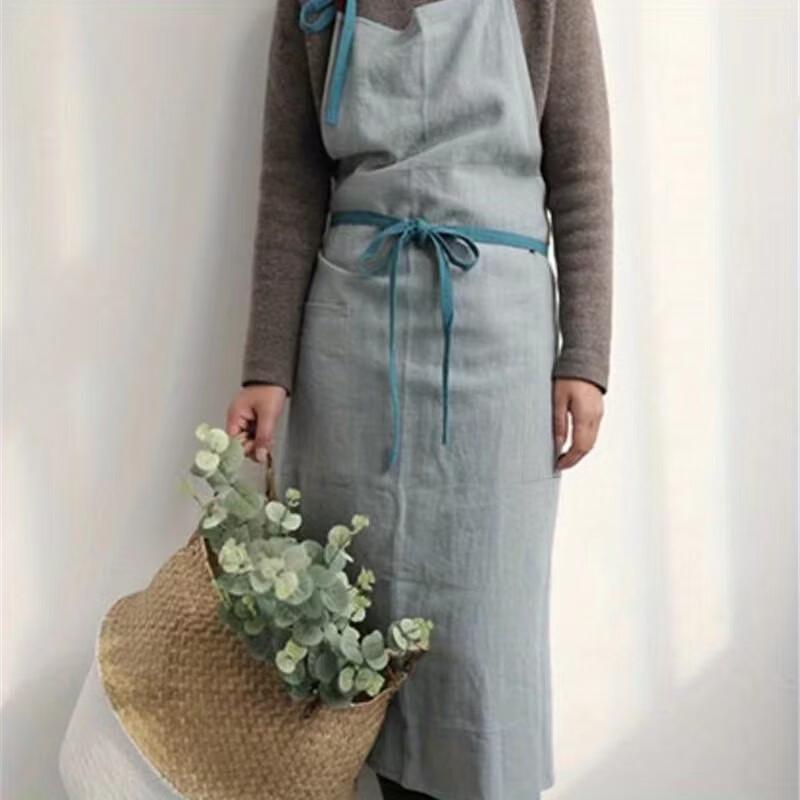 Japanese Korean Style Cotton Kitchen Apron