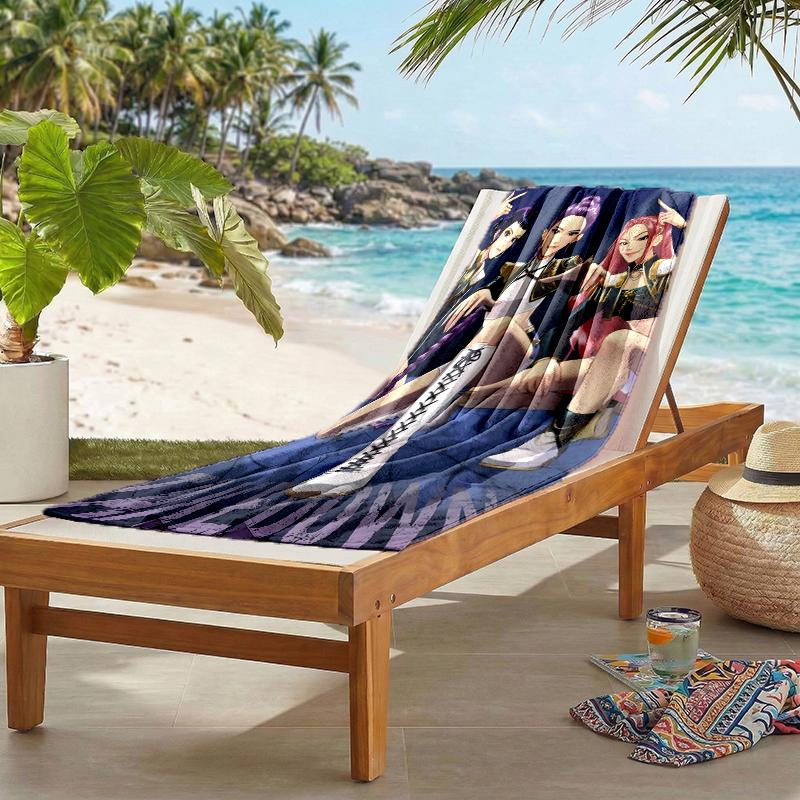 Kpop Hunter Fashion Beach Towel: Ideal for Summer Adventures Soft, absorbent and quick drying suitable for swimming and bathing