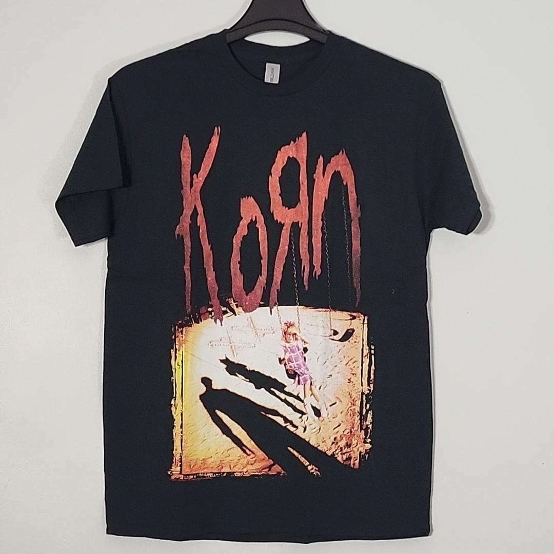 KORN s/t M MEDIUM Official T-Shirt Black Mens Band Logo Unisex T-Shirt XXL
