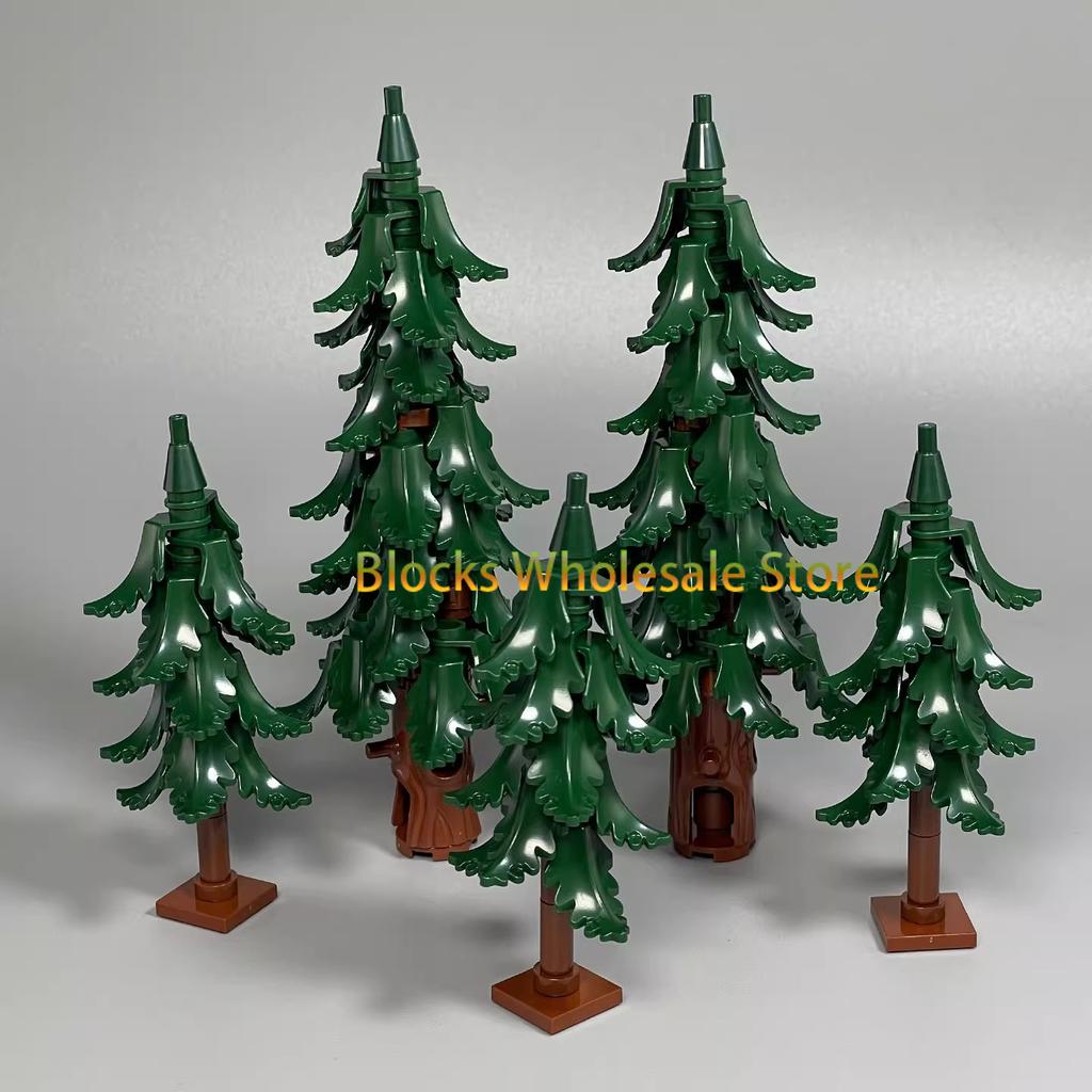 MOC Christmas Gift Present Assembly Toy Small Particle Building Block Set Christmas Tree Fir Tree Scene Desktop Ornament