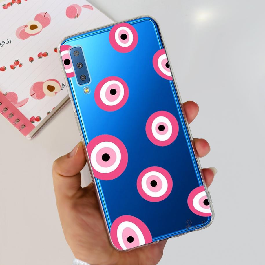 For Cover Samsung Galaxy A7 2018 Case New Fashion Flower Bumper Soft Silicone Phone Case For Samsung A7 2018 A750 SM-A750F Coque