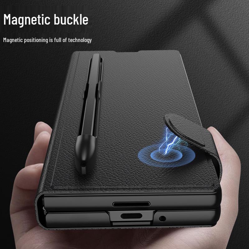 Samsung Z Fold7 Business Leather Flip Case: Full Coverage, Creative Design