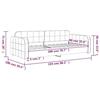 VidaXL Lit de repos gris clair 90x200 cm velours 354058