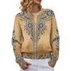 Women's Long Sleeve Crewneck Sweater, Soft Printed Pullover for Fall Winter