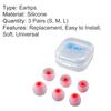 3 Pairs Earplug Replacement In Ear Silicone Eartips Earbuds Ear Sleeve for Headphone